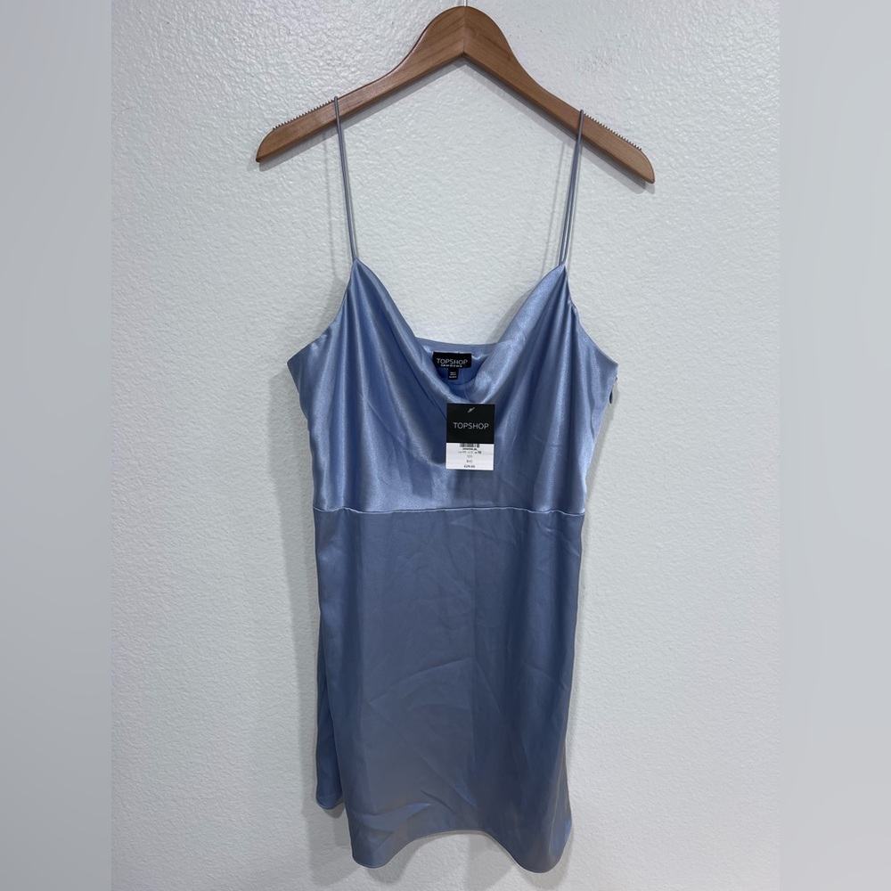 Topshop Light Blue Satin Dress